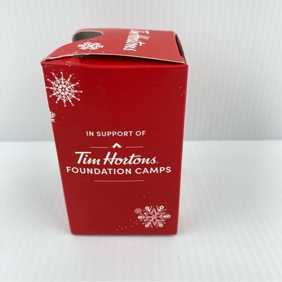Tim Hortons 2019 Tree Ornament Red and Brown Take Out Cup 3 inches NEW - Picture 5 of 6